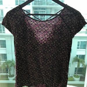 Lucky brand open back tee shirt